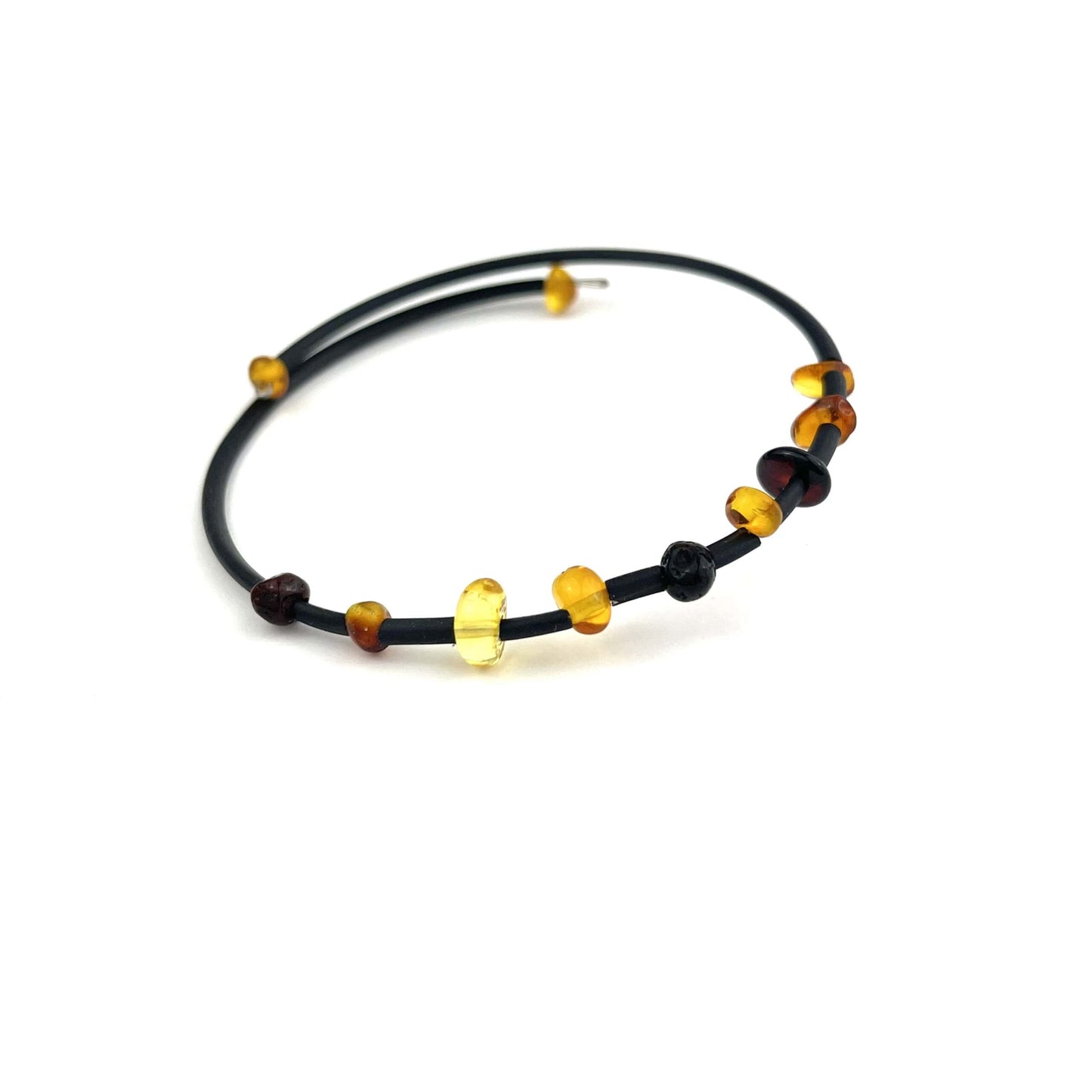 Polished Semi Rounded Beads Multicolor Bracelet