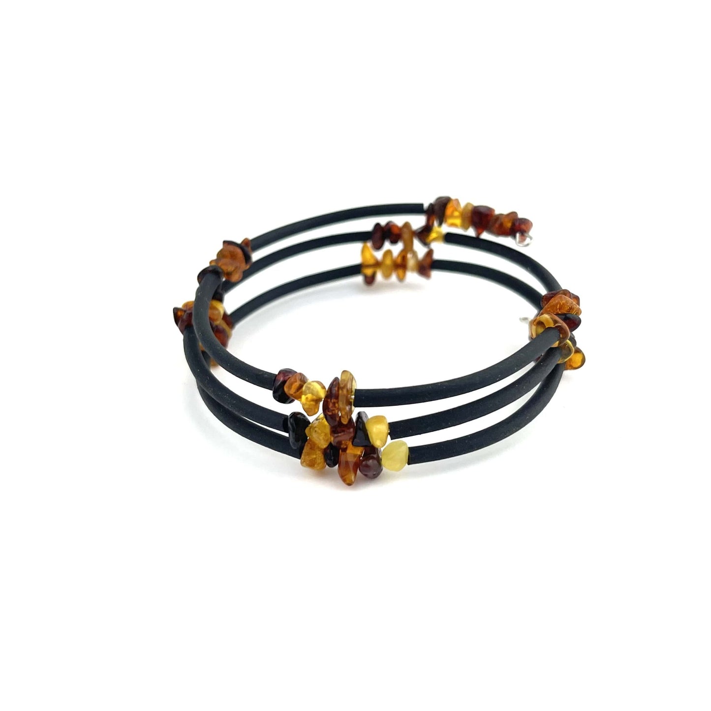 Polished Chips Beads Memory Wire Multicolor Bracelet