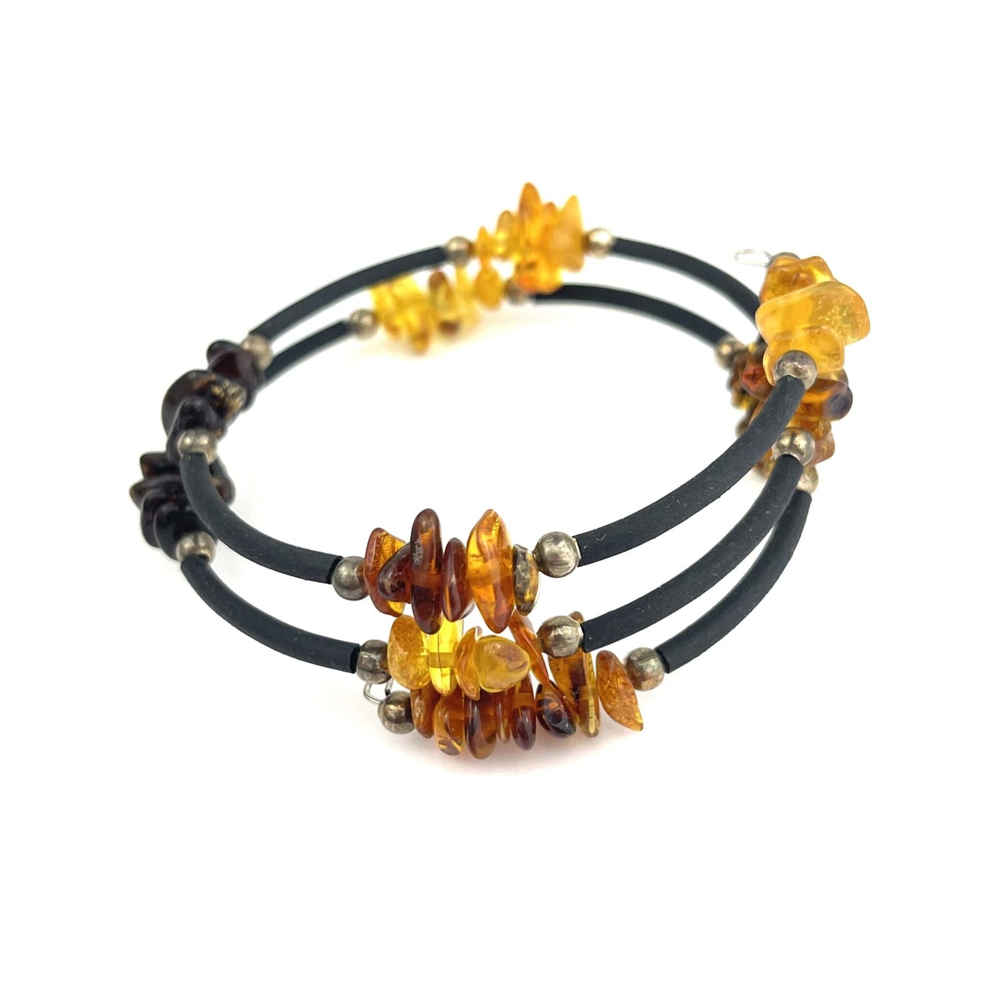 Polished Chips Beads Memory Wire Multicolor Bracelet