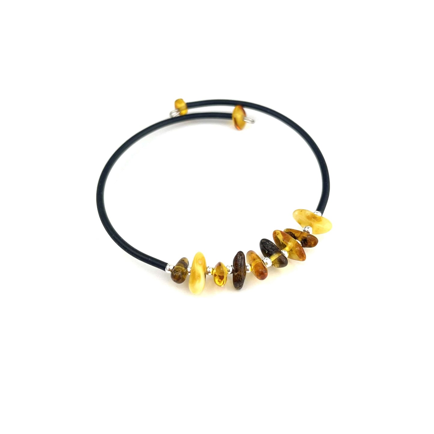 Polished Chips Beads Memory Wire Multicolor Bracelet