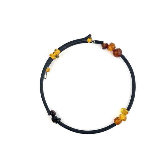 Polished Semi Rounded Beads 4 Colors Mix Bracelet