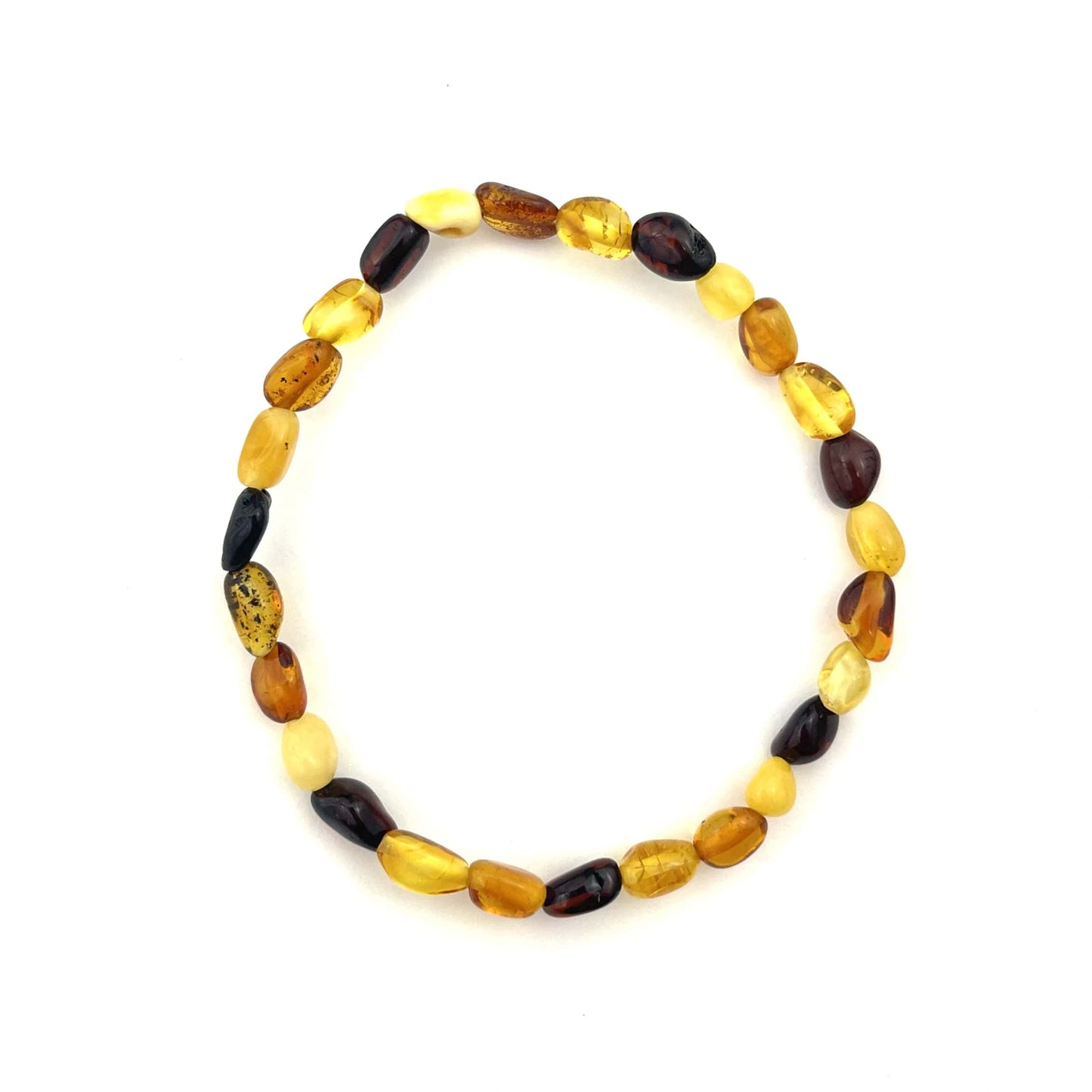 Polished Oval Beads Multicolor Bracelet