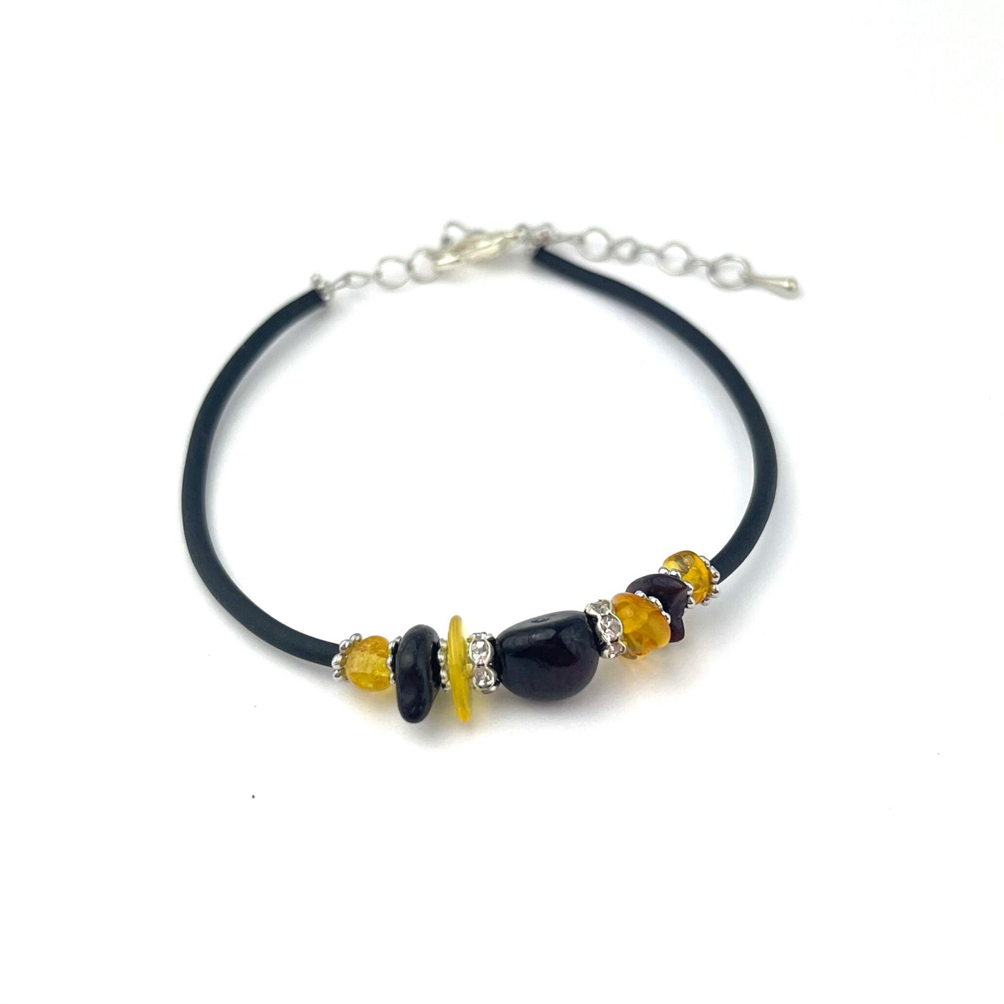 Polished Baroque Honey and Cherry Color Bracelet
