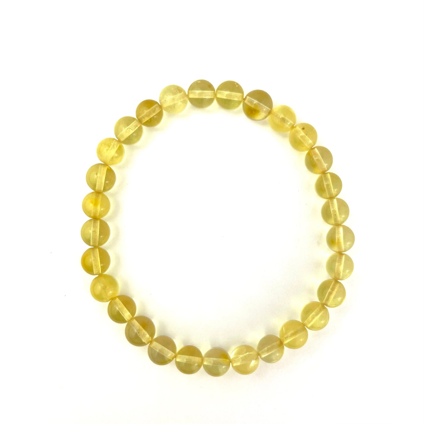 Polished Perfect Round Beads Lemon Color Bracelet