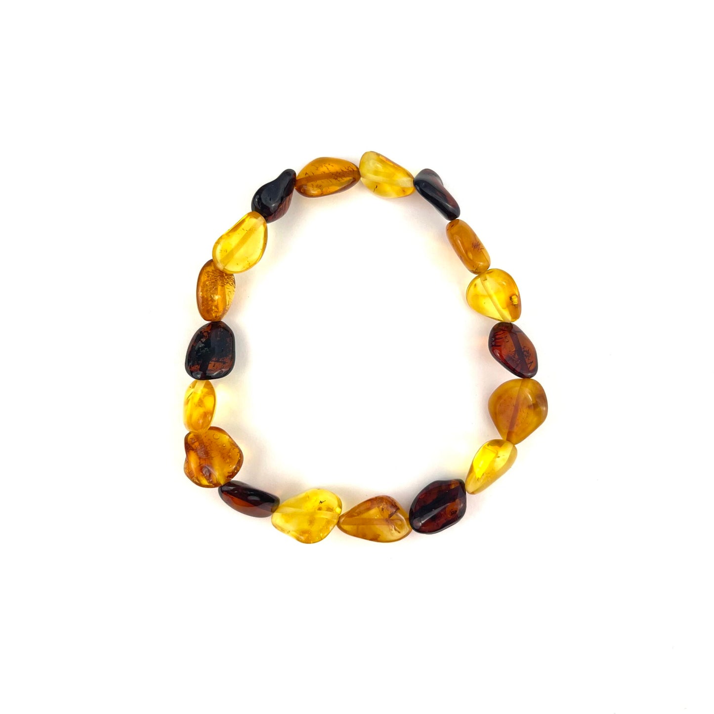 Polished Oval Beads Multicolor Bracelet
