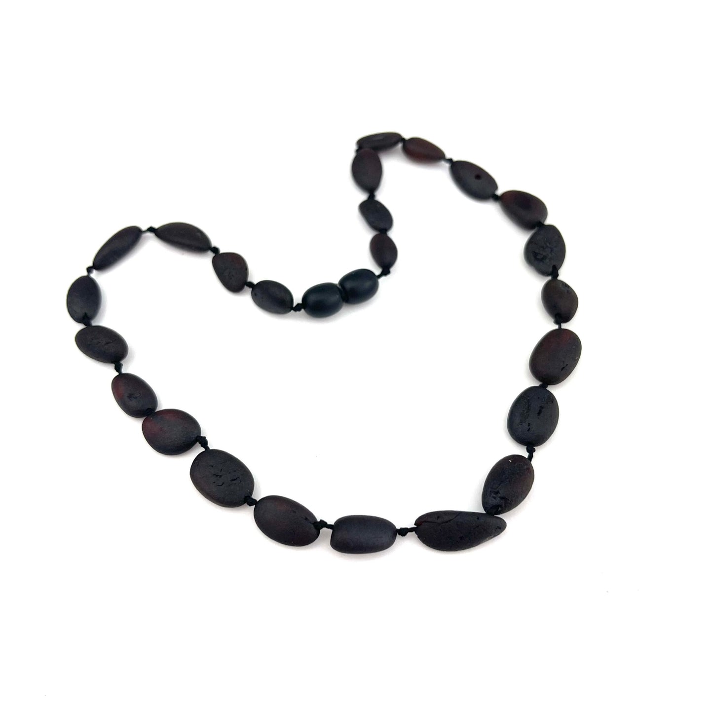 Raw Kids Oval Beads Cherry Color Necklace
