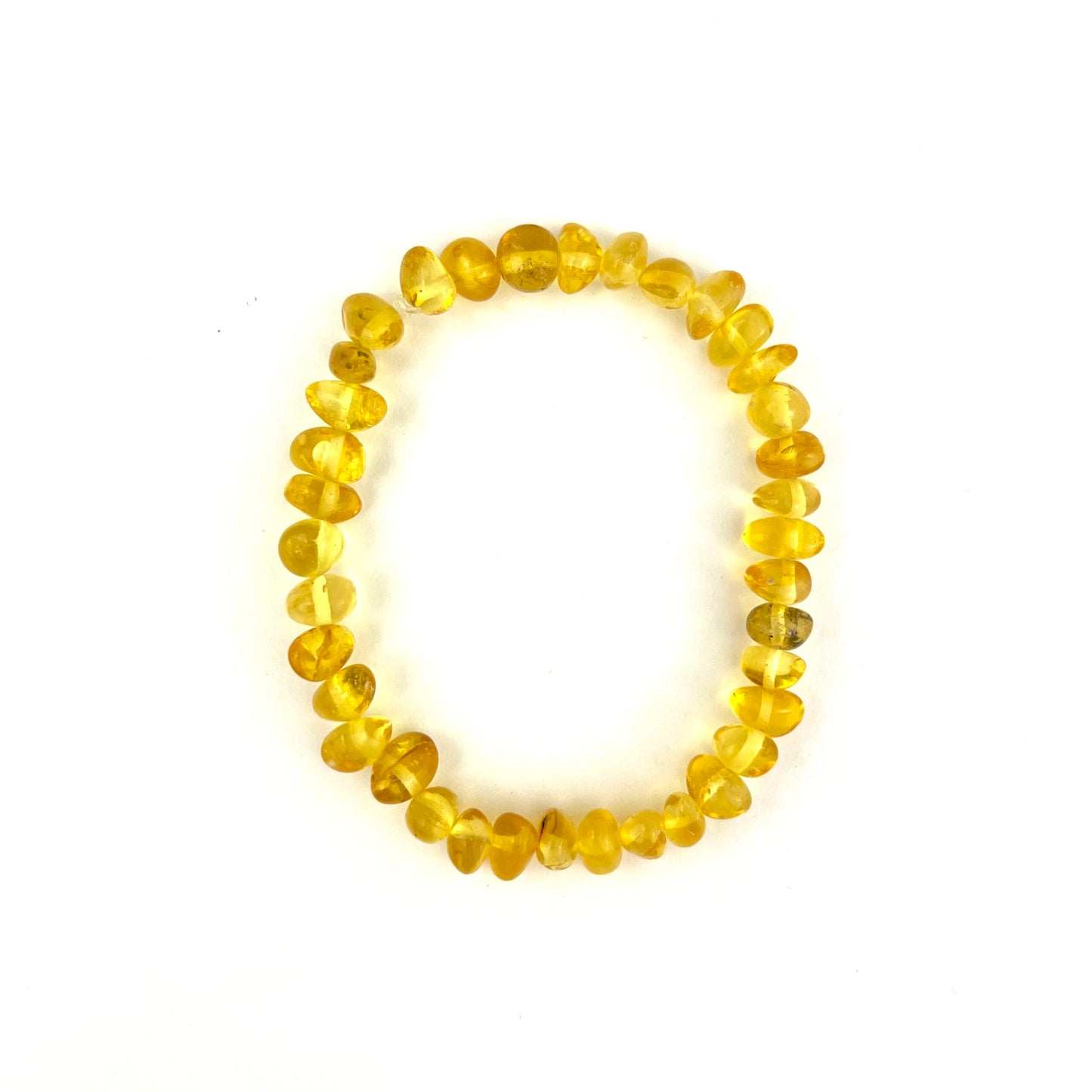 Polished Baroque Beads Lemon Color Bracelet