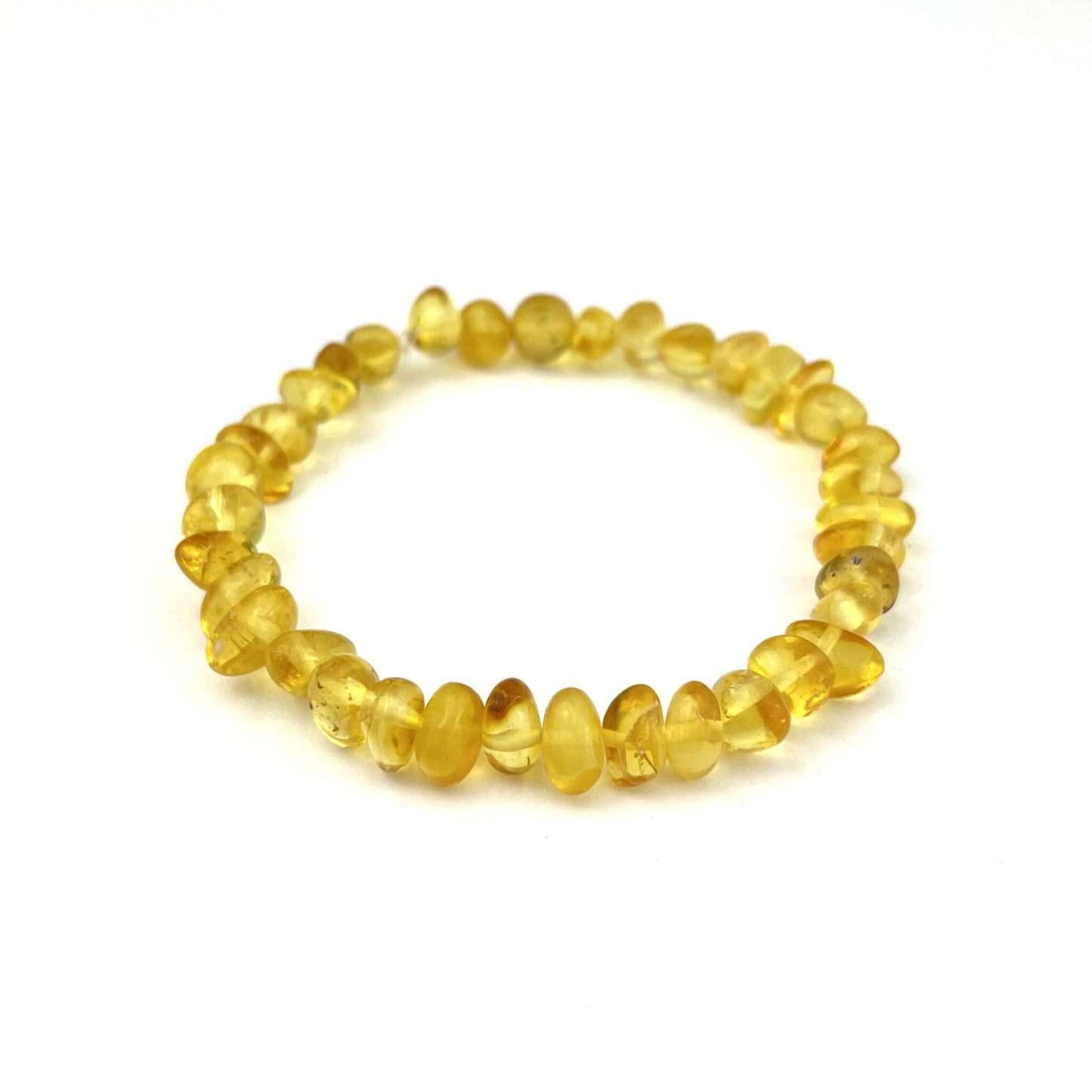 Polished Baroque Beads Lemon Color Bracelet