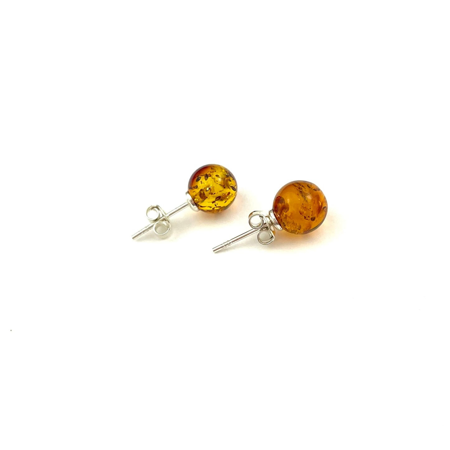 Polished Perfect Round Honey Color Earrings