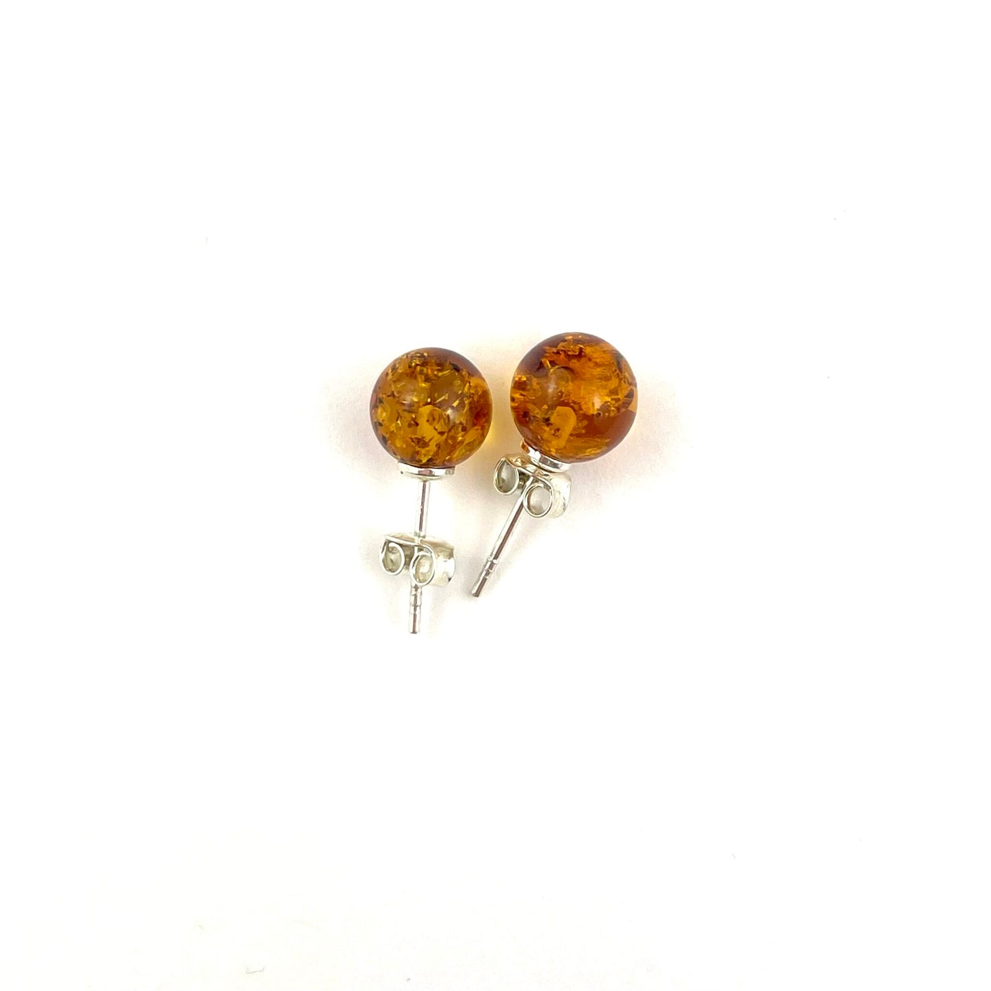 Polished Perfect Round Honey Color Earrings