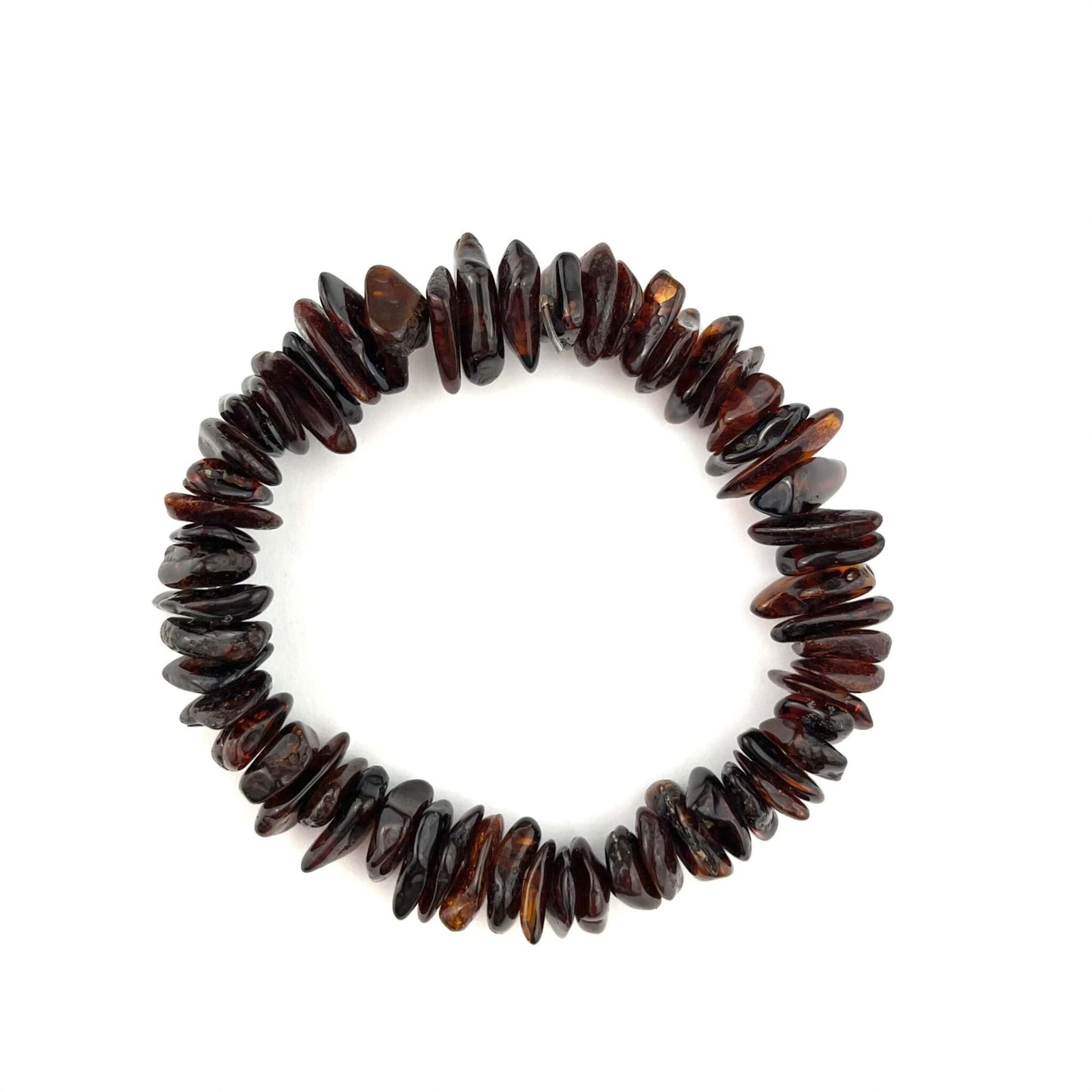 Polished Elastic Chips Cherry Color Bracelet