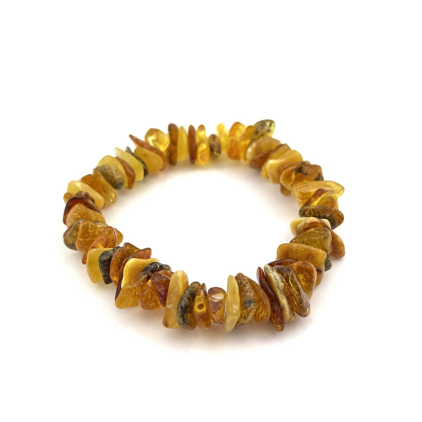 Polished Elastic Chips Light Multicolor Bracelet