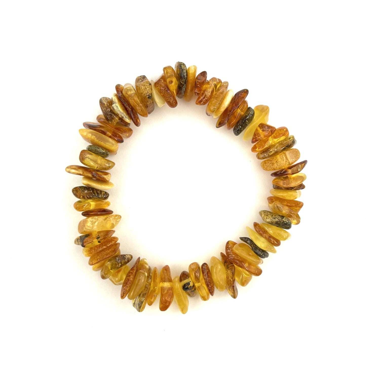 Polished Elastic Chips Light Multicolor Bracelet