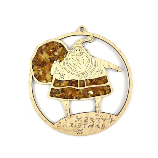 Magnetic Amber Vitrage Souvenir | Santa