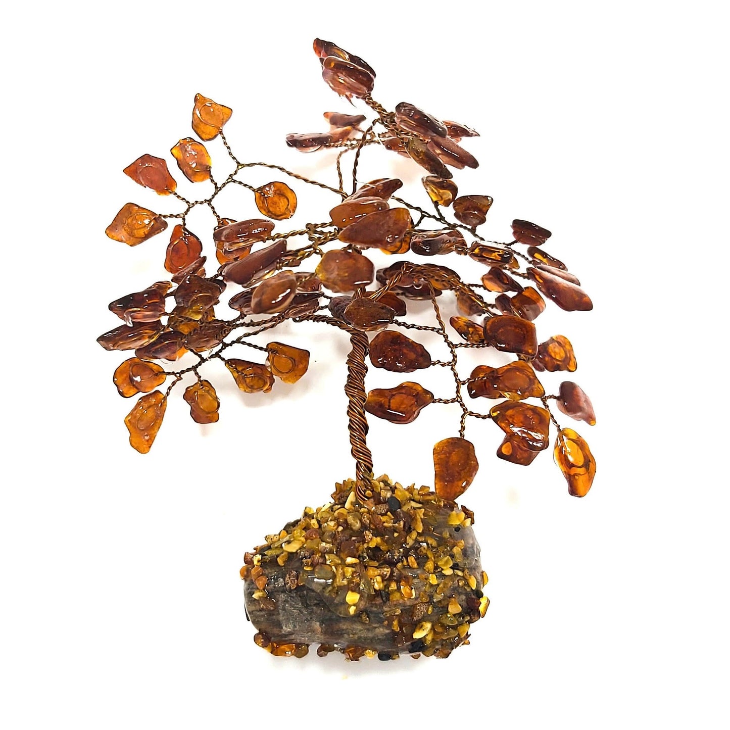 Natural Baltic Amber Polished Amber Stone Tree - Cognac Home Decor Accent