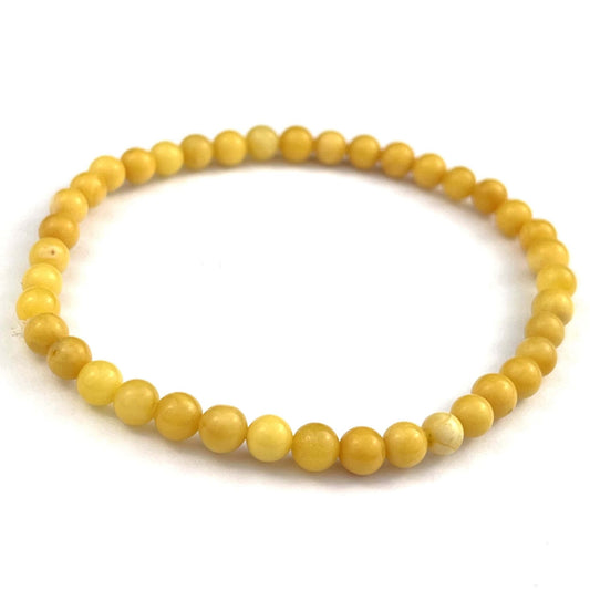 Polished Perfect Round Beads Butter Color Bracelet