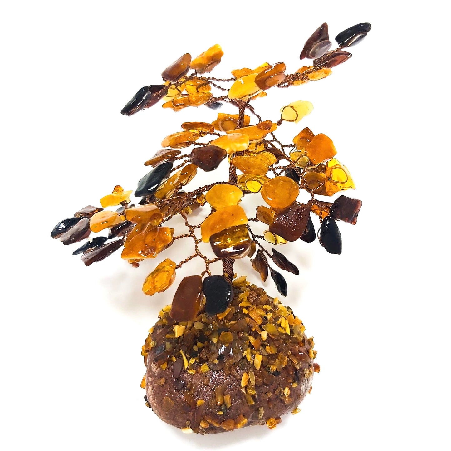 Natural Baltic Amber Polished Amber Stone Tree - Multicolor Home Decor Accent
