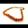 Raw adult chips beads honey color necklace