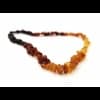 Raw adult chips beads rainbow color necklace