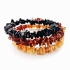 Polished chips memory wire rainbow color bracelet