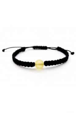Adjustabe bracelet with lemon bead