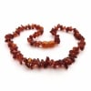 Polished baby chips beads brown color necklace
