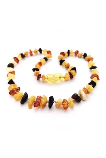 Polished baby chips beads mix color necklace