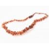 Raw baby chips beads cognac color necklace