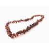 Raw baby chips beads brown color necklace