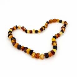 Polished baby semi faceted beads multicolor necklace