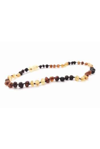 Raw baby rounded beads mix3 color necklace
