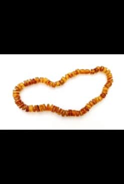 Unisex honey cylinder beads necklace