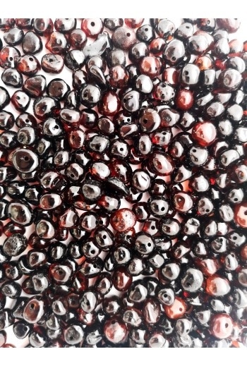 Loose polished rounded black color beads 100g