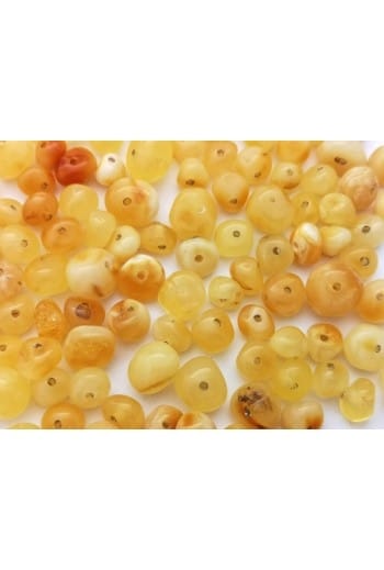 Loose polished rounded butter color beads 100g