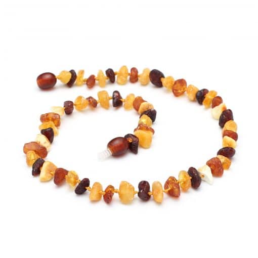 Raw baby chips beads mix color necklace