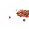 Loose polished semi rounded cognac color beads 100g