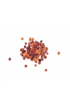 Loose polished semi rounded cognac color beads 100g