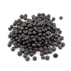 Loose raw semi rounded black color beads 100g