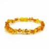 Polished semi rounded beads honey color bracelet