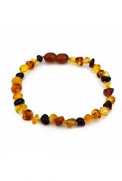 Polished semi rounded beads multicolor bracelet