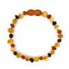 Raw semi rounded beads multicolor bracelet
