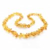 Polished baby chips beads lemon color necklace