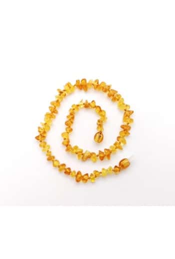 Polished baby chips beads lemon color necklace