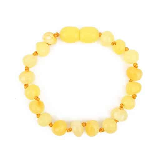 POLISHED BABY BAROQUE BEADS BUTTER COLOR BRACELET