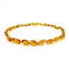 Polished baby oval beads honey color necklace