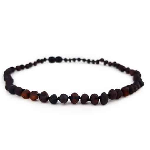 Raw baby baroque beads black color necklace