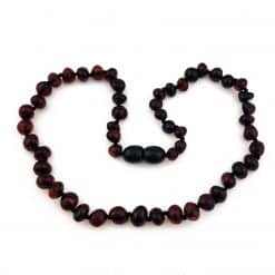 Polished baby baroque beads cherry color necklace
