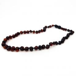 Polished baby baroque beads cherry color necklace