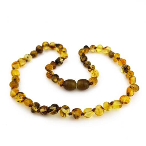 Polished baby baroque beads light green color necklace