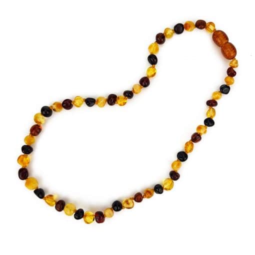 Polished baby baroque beads multicolor necklace